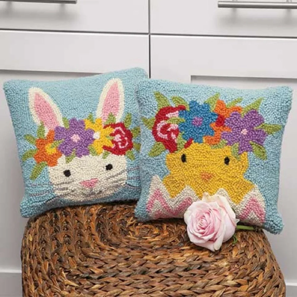 🆕 Flower Crown Chick Hook Pillow
